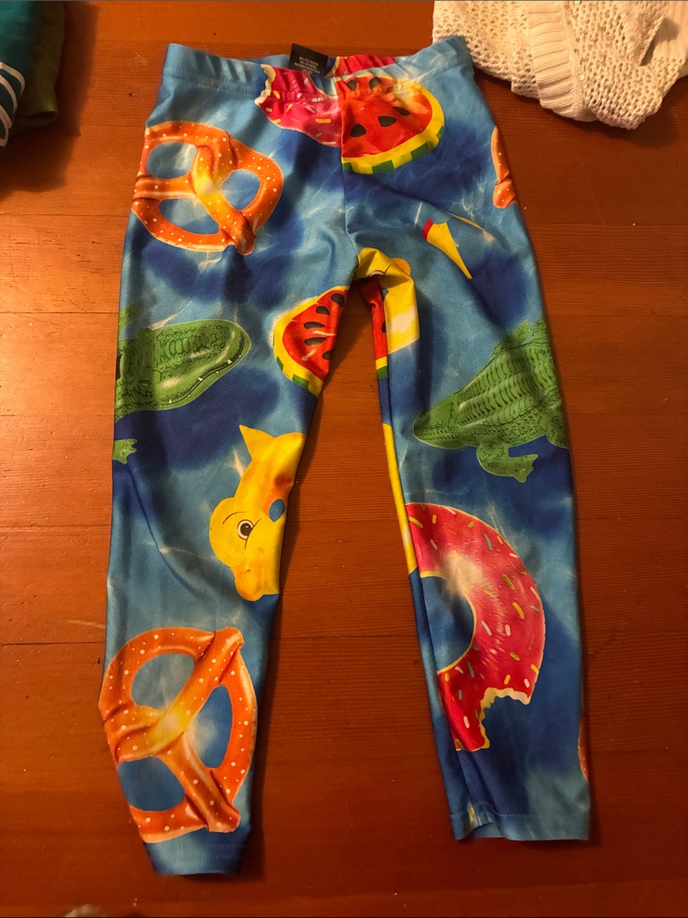 Kids Blue Snack/Summer Print Leggings